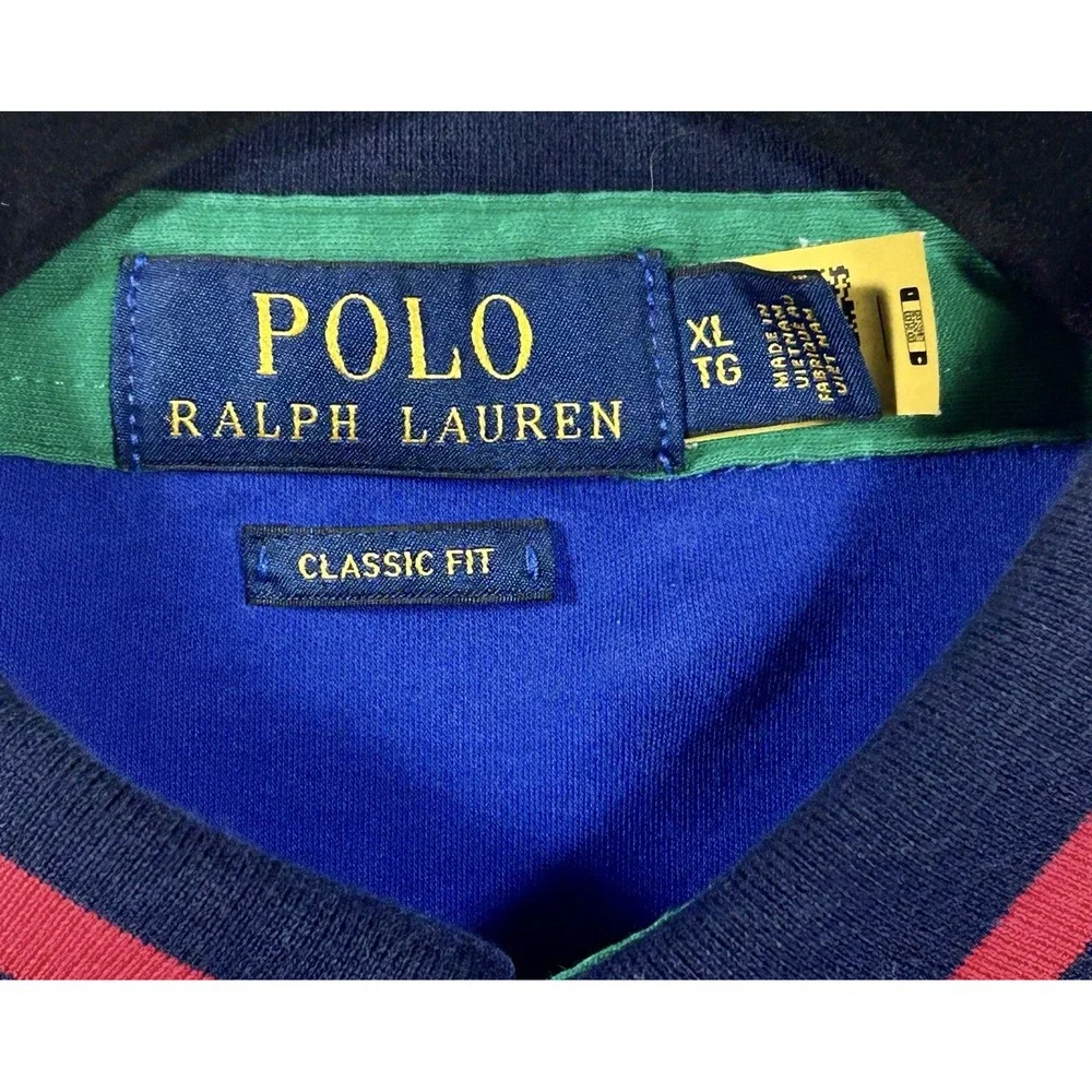 Polo Ralph Lauren Men's Shirt Blue Classic Fit Soft Touch Polo Golf Size XL‎